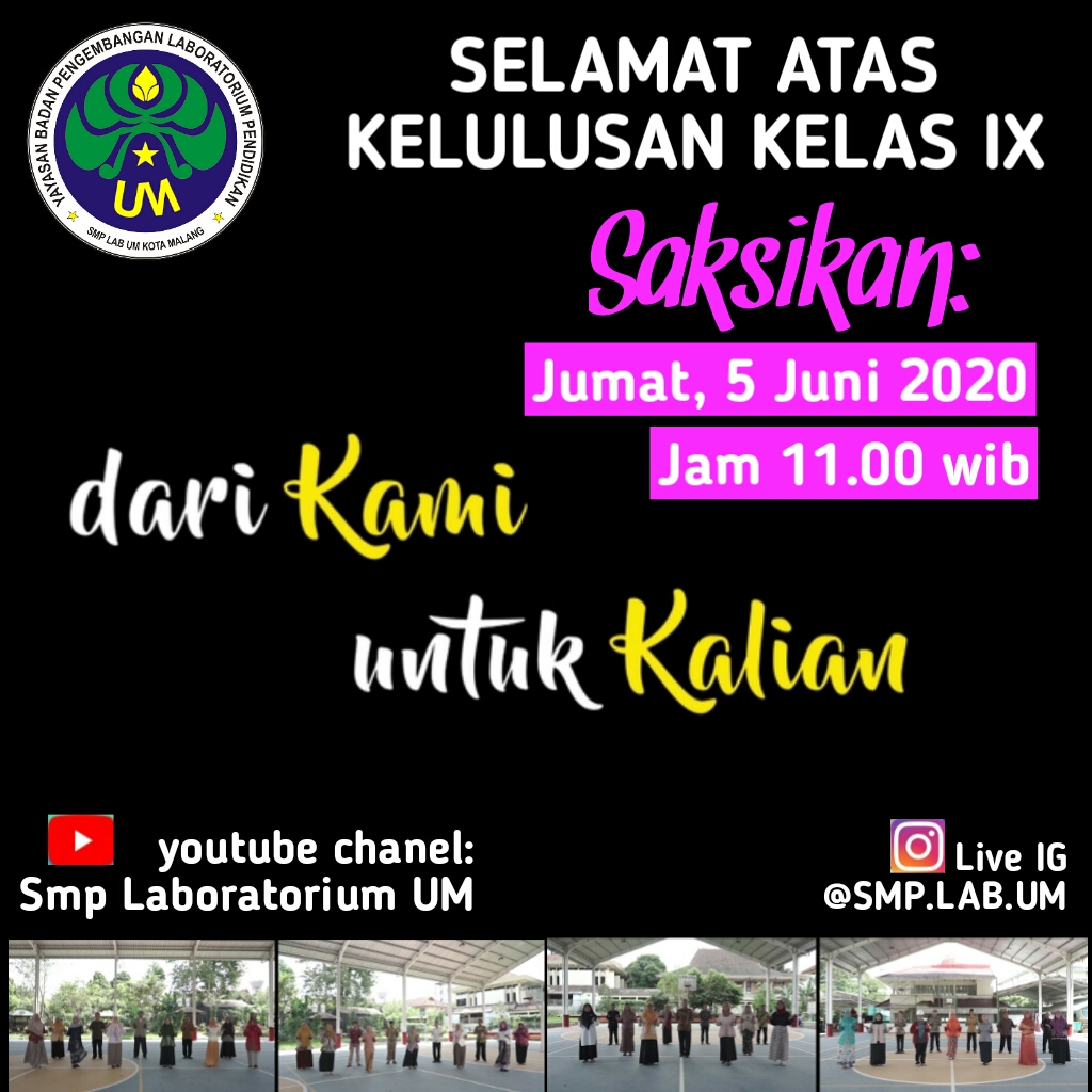 Read more about the article Kelulusan SMP Laboratorium UM Tahun Ajaran 2019/2020